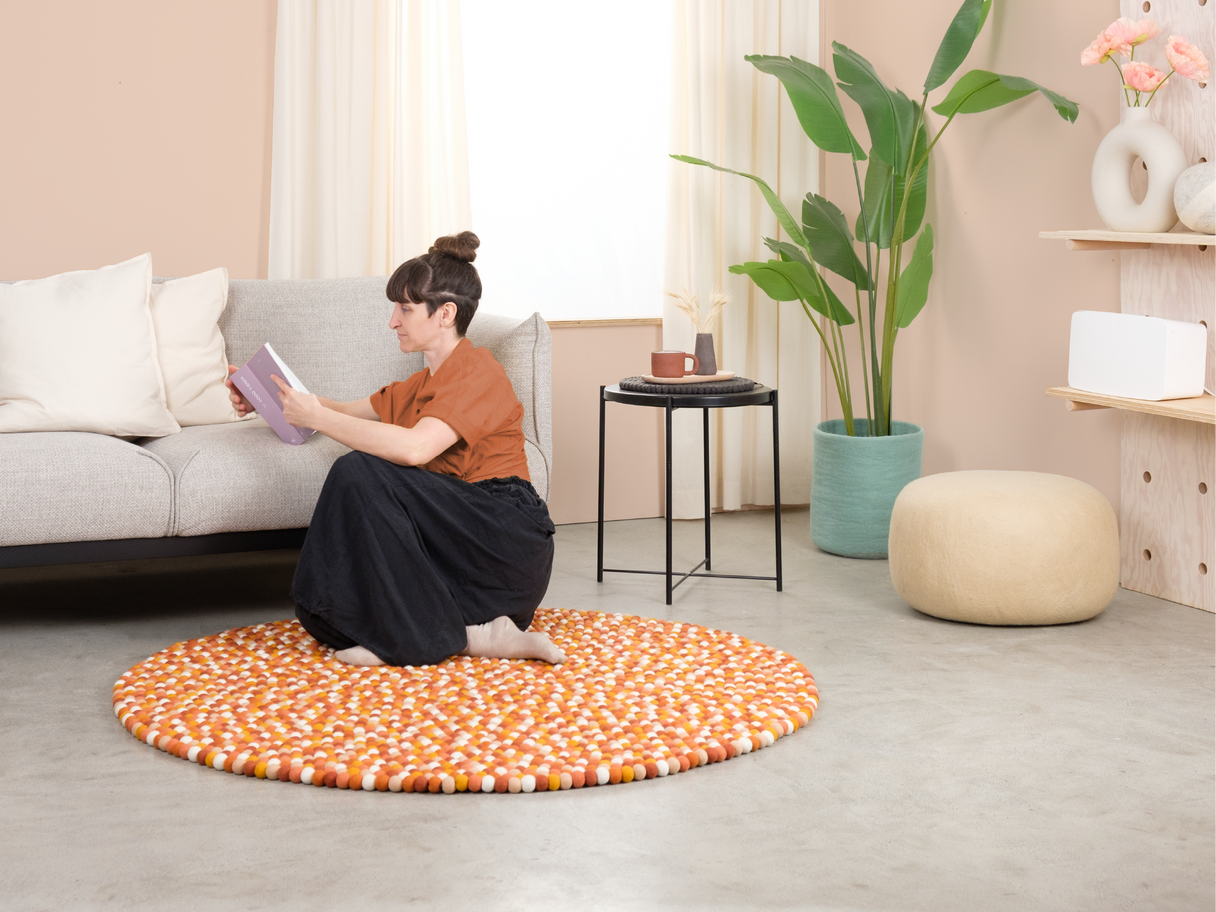 Tapis en boules de feutre Multi