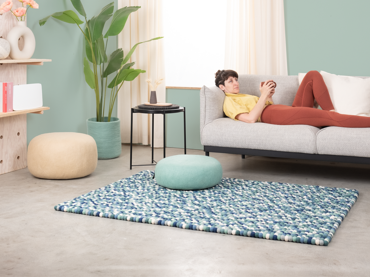Tapis en boules de feutre Multi