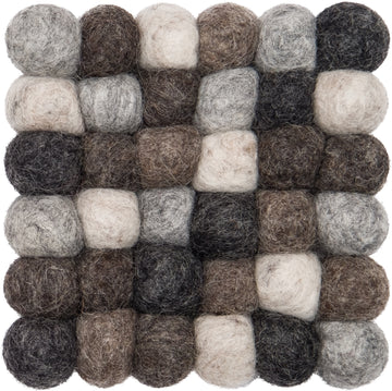 Néla boule de feutre carrée à motif