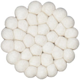 myfelt Linéa, round Glass Coaster white, Ø 9 cm